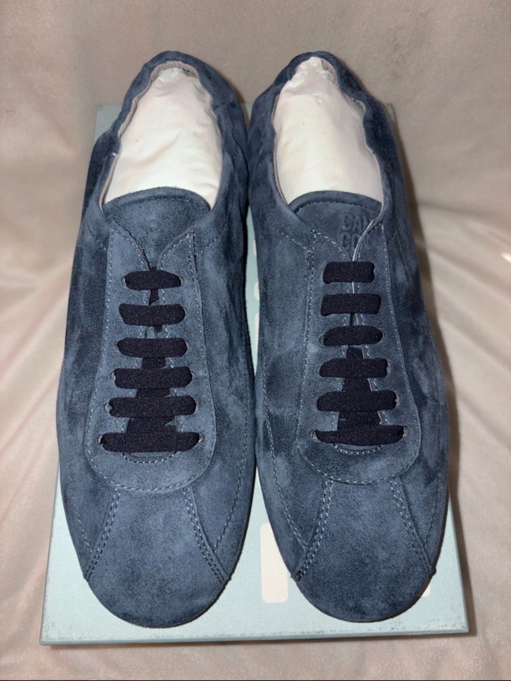 NWT Candice Cooper Dandy Sneakers in Blue Velvet Suede - Picture 8 of 14